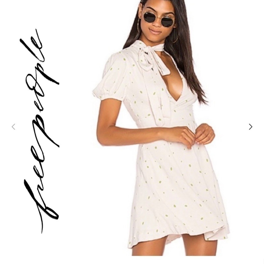 NWT Free People Abbie Printed Mini in Ivory